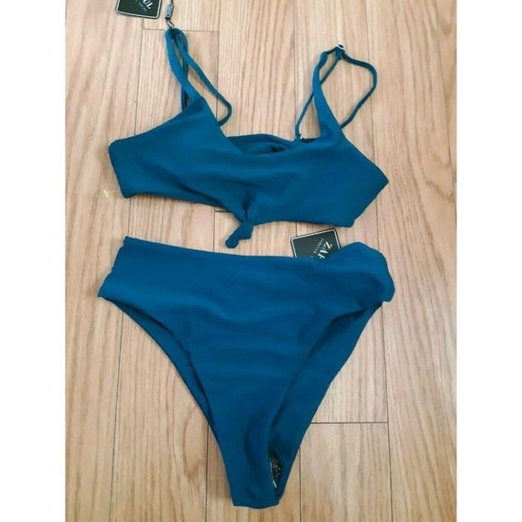 Zaful Other - Zaful Bikini Two Piece Bathing Swim Suit Blue Sm